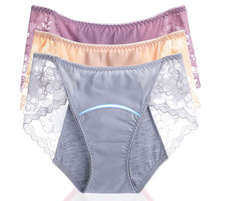 Custom Physiological Panty Breathable Menstrual Leakproof Lace Panties Cotton Sexy Lace Period Underwear